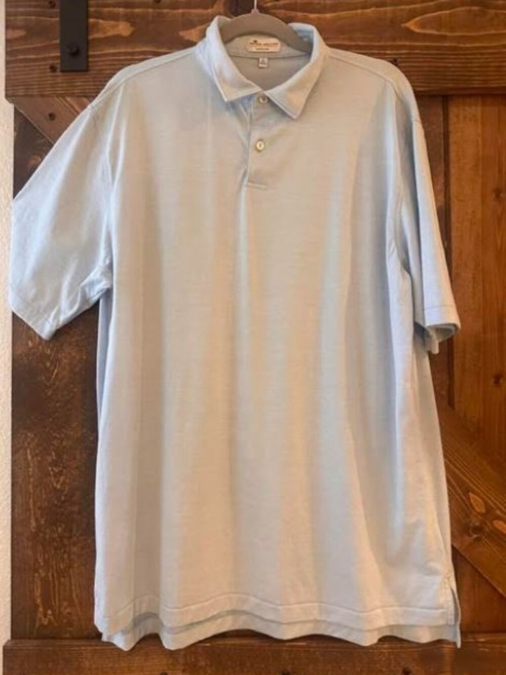 Peter Millar | Nanoluxe 100% Cotton Pale Blue Golf Shirt Men's XL